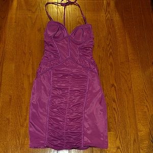 Bebe corset dress fuchsia